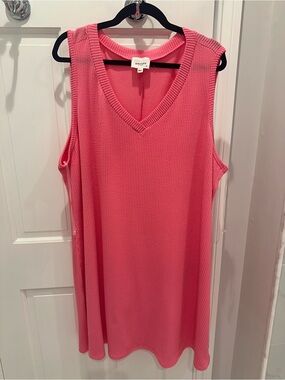 ANDRÉE BY UNIT Bubblegum Pink V-Neck Knit Top